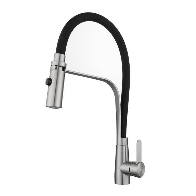 Grifo mezclador para fregadero de cocina, manguera Flexible de silicona Universal de acero inoxidable