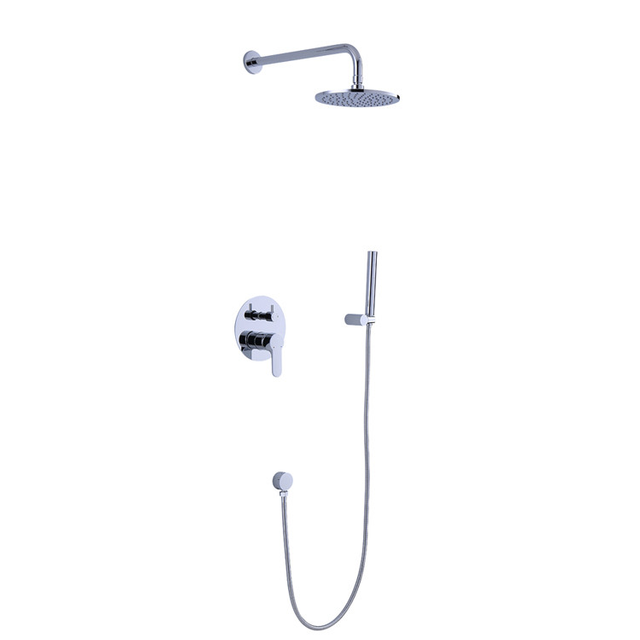 Juego de grifo de ducha tipo lluvia oculto para baño de latón con función de agua fría y caliente personalizado