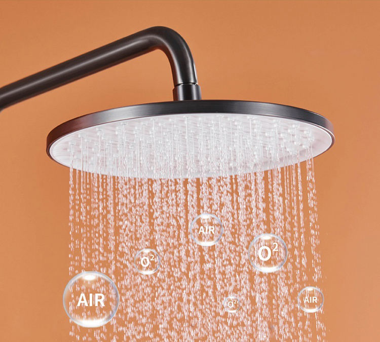 Sistema determinado termostático montado en la pared de la ducha del botón del sistema de ducha del cuarto de baño de la lluvia 4 in1