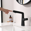 Grifo monomando para lavabo de baño, grifo mezclador de tocador con rociador extraíble