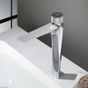 Grifo para lavabo de baño, mezclador de lavabo alto de un solo orificio montado en cubierta