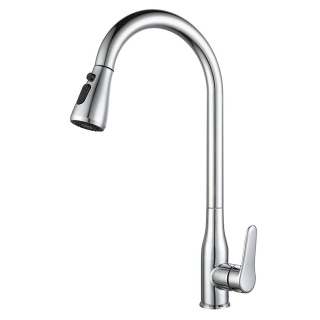 Grifo de cocina de acero inoxidable 304, grifo mezclador, grifo de cocina flexible, grifos de fregadero de agua con cuello de ganso extraíbles