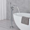 Grifo mezclador para bañera de baño con montaje en suelo, grifo mezclador para bañera en cascada Fresstanding