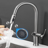 Grifo giratorio moderno de 360 ​​grados para fregadero de cocina, grifo extraíble con pantalla Digital de temperatura