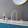 Grifo para lavabo de baño generalizado con 3 orificios y 2 manijas de arco alto