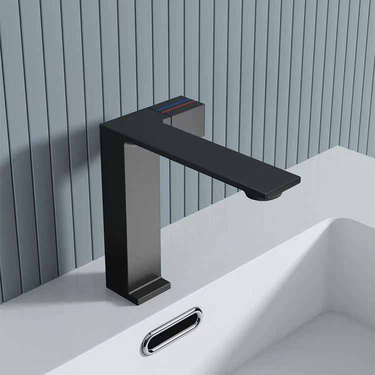 Grifo de lavabo cuadrado monomando para lavabo de baño