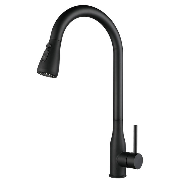 Grifo de cocina negro mate, grifo de cocina extraíble 304, grifos de agua de acero inoxidable ss sus para fregadero