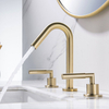 Grifos de lavabo de mano de baño generalizados con doble manija para fregadero con 3 agujeros