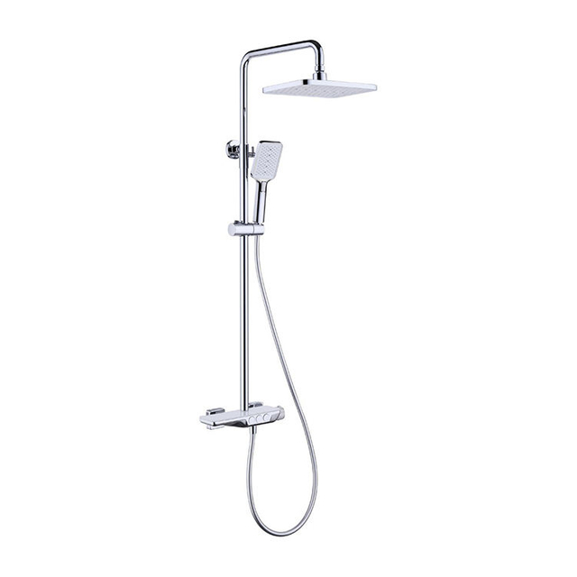 Juego de cabezal de ducha tipo lluvia termostático para baño