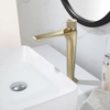 Grifo para lavabo de baño, mezclador de lavabo alto de un solo orificio montado en cubierta