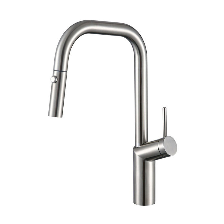 Grifo monomando de acero inoxidable para fregadero de cocina, mezclador Taos