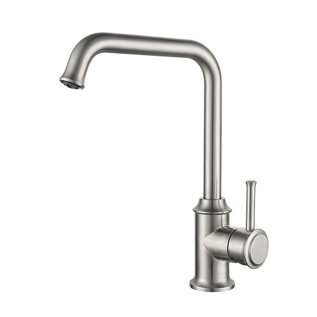 Grifo de cocina mezclador de acero inoxidable 304, grifo de agua fría y caliente para cocina