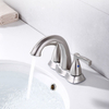Grifo mezclador para lavabo de baño con 2 manijas y juego central de 4 pulgadas
