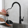 Mezclador de agua de cocina retráctil, grifo de cocina abatible de acero inoxidable 304