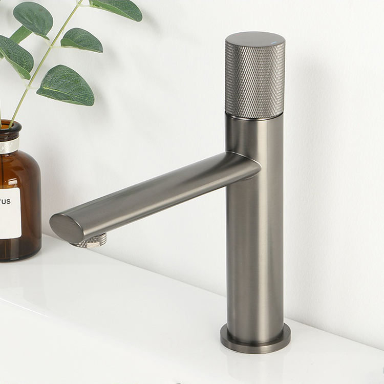 Grifo mezclador para lavabo de baño, agua fría y caliente, dorado