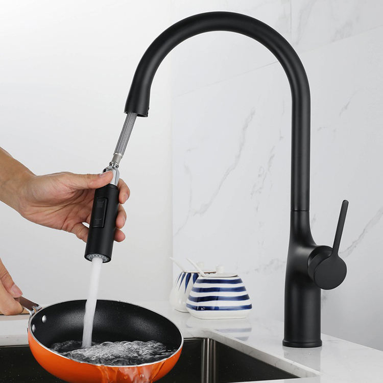 Grifo para fregadero de cocina con rotación de 360 ​​grados, grifo abatible de cocina con una sola manija y rociador