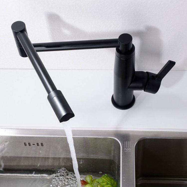 Grifo de agua para grifo de cocina, Flexible, plegable, giratorio, caliente y frío, montado en cubierta, 360 grados