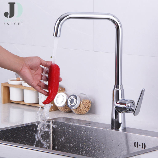 Grifo monomando de agua de diseño elegante y moderno, grifo mezclador giratorio para fregadero de cocina