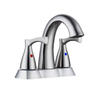 Grifo mezclador para lavabo de baño con 2 manijas y juego central de 4 pulgadas