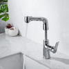 Grifo monomando para lavabo extraíble con un solo orificio, color negro
