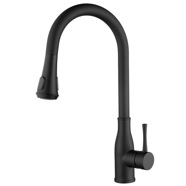 Mezclador de grifo de cocina negro con sensor inteligente de acero inoxidable 304 con rociador desplegable