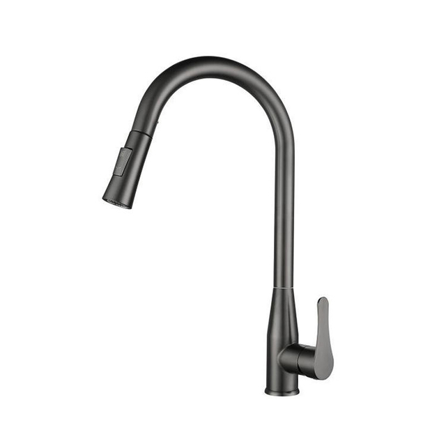 Grifo mezclador de cocina abatible de acero inoxidable 304