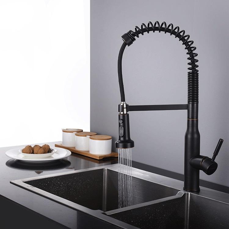 Grifo semiprofesional extraíble para fregadero de cocina, grifo mezclador de agua