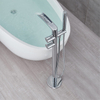 Grifo mezclador para bañera de baño con montaje en suelo, grifo mezclador para bañera en cascada Fresstanding