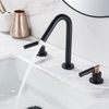 Grifos de lavabo de mano de baño generalizados con doble manija para fregadero con 3 agujeros