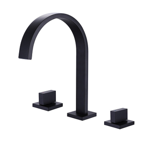 Grifo para lavabo de baño generalizado con 3 orificios y 2 manijas de arco alto