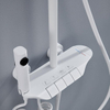 Juego de sistema de ducha termostático con llave de piano para baño expuesto montado en la pared con función de 4 vías