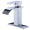 Mezclador de agua fría y caliente negro mate, grifo de lavabo en cascada para baño, acero inoxidable
