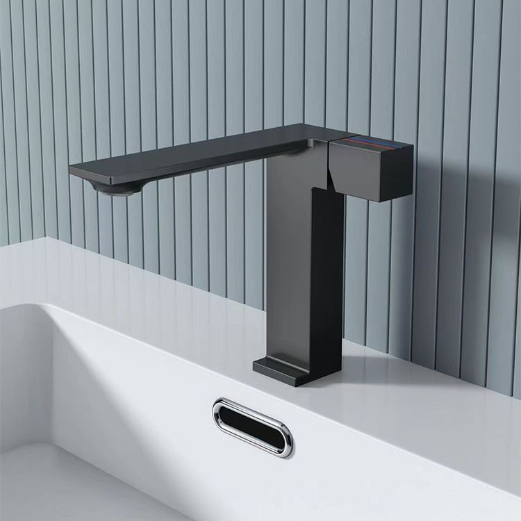 Grifo de lavabo cuadrado monomando para lavabo de baño