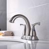 Grifo mezclador para lavabo de baño con 2 manijas y juego central de 4 pulgadas